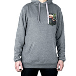 Bluza Malita heathergrey flamingo pocket