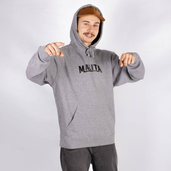 Bluza Malita LOGO THUNDER szara krój SZEROKI!