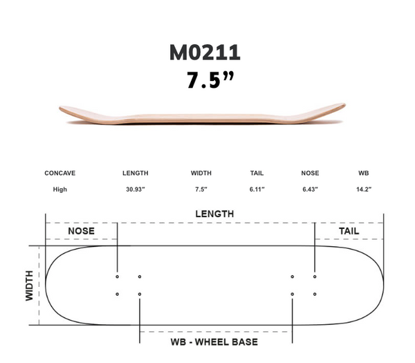  Deck OWL 8” x 31,375” 