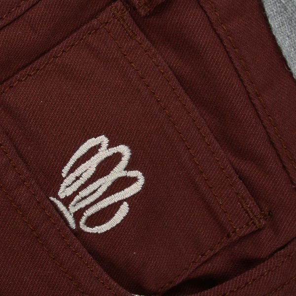 Spodnie STRIPES maroon NEW slim fit