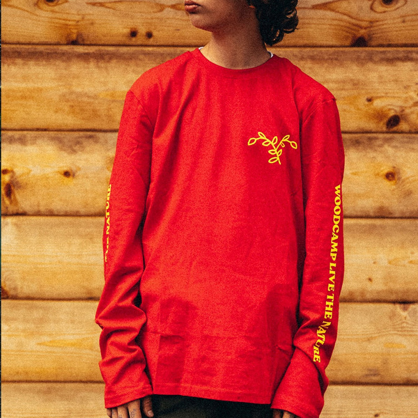 Long sleeve Woodcamp LIVE THE NATURE red