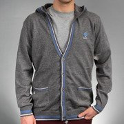 Sweater CARDIGAN HOOD heather gray