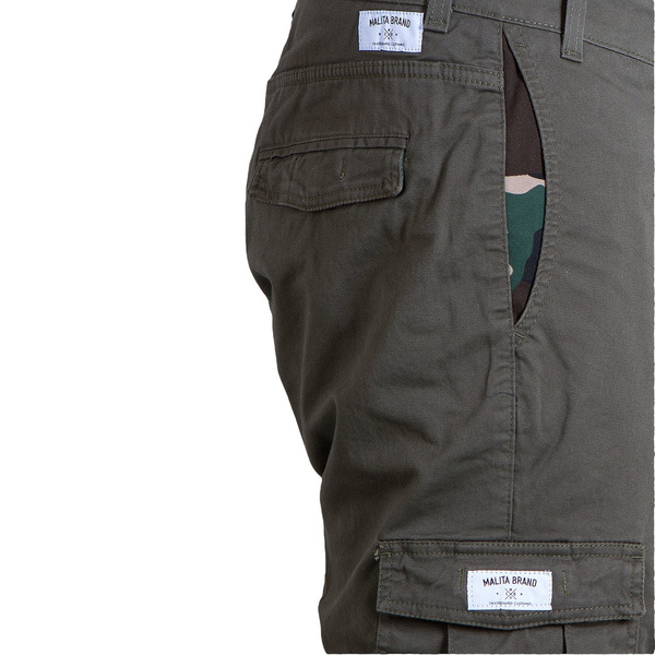 Spodnie Malita Bojówki low stride khaki