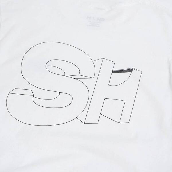  Koszulka SH 3D QP Logo Outline Tee (White)