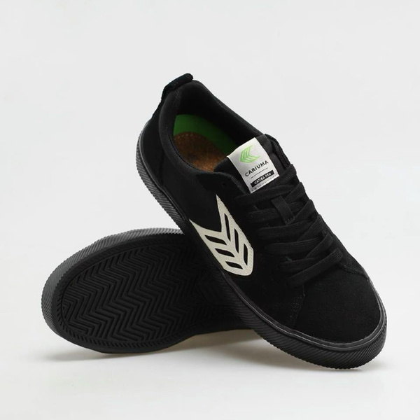 Buty Cariuma Catiba Pro Skate All Black Suede and Canvas Ivory Logo