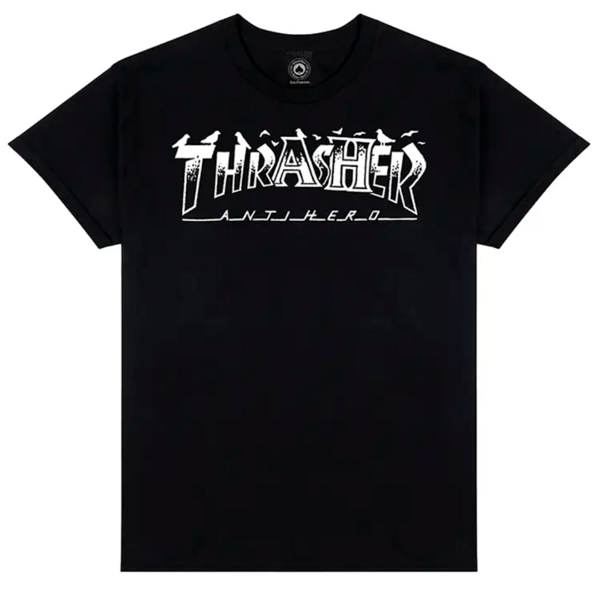 Koszulka Thrasher x Antihero Pigeon Mag Black