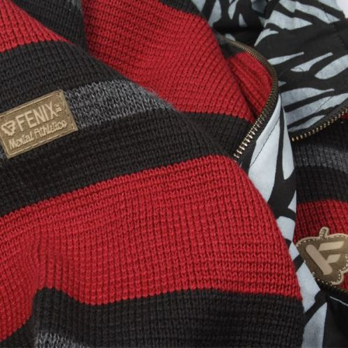Sweter Fenix S02/S08 hunter bordo-szary << HIT >>